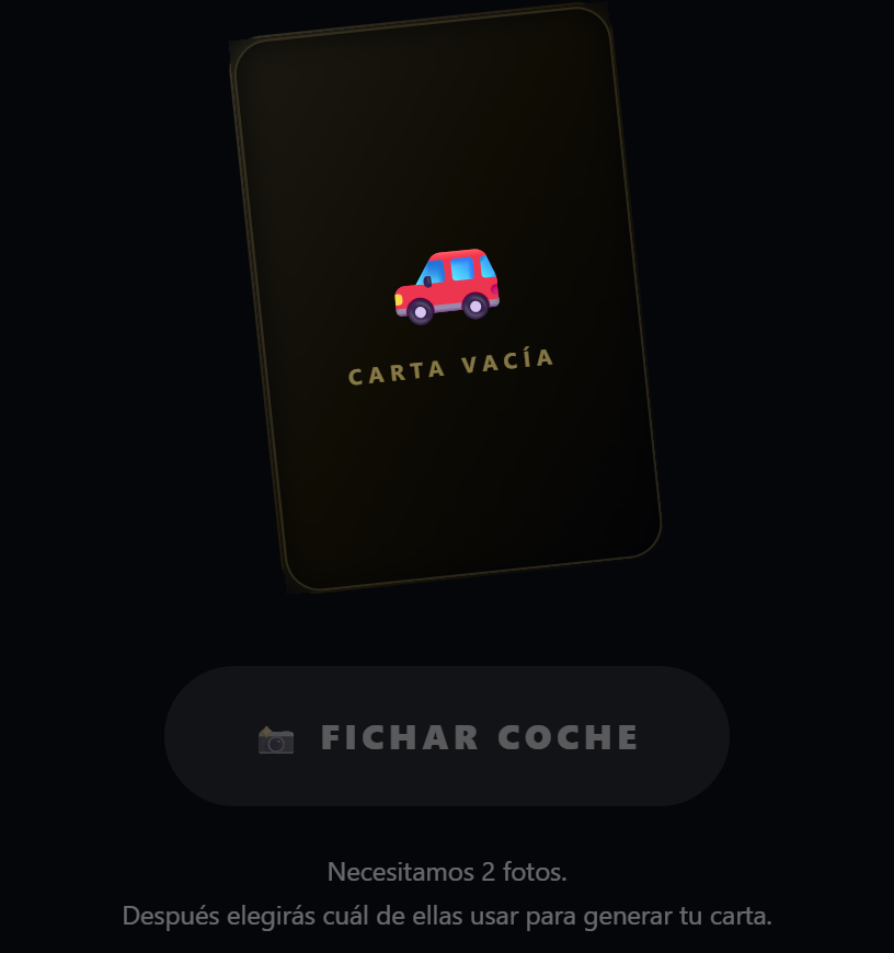 Pantalla Calle: fichar coche en CarDraft